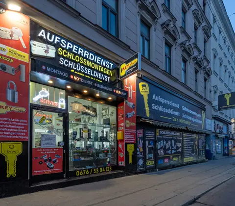 Ladengeschäft KeyStar in der Wallensteinstraße 3, 1200 Wien