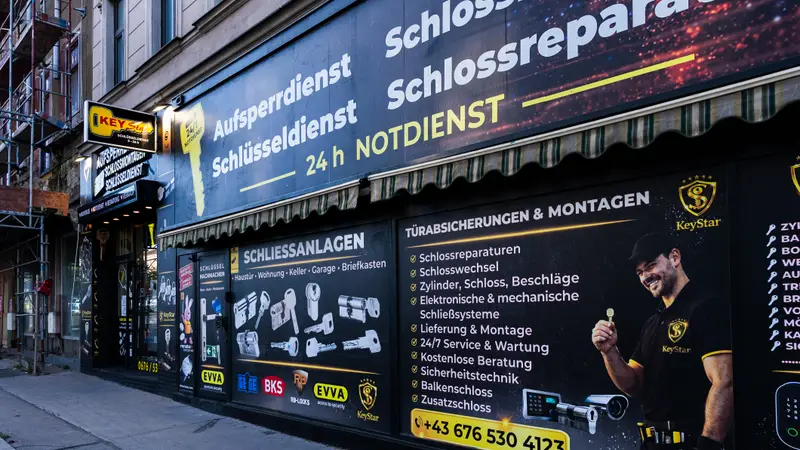 Schlüsseldienst-Sofort Schlüsseldienst Geschäftslokal Wien – Wallensteinstraße 3