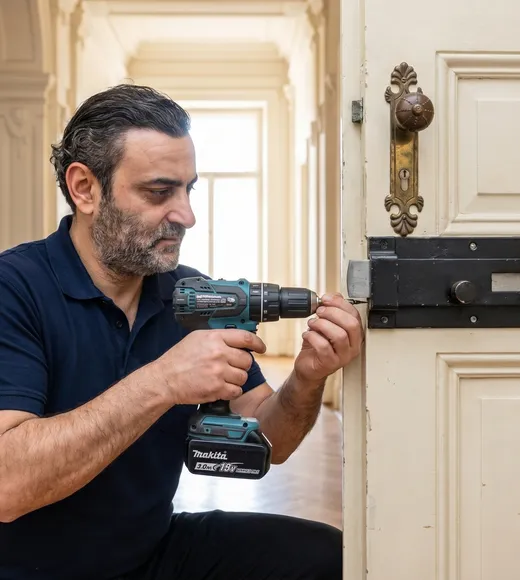 Mier Haimov vom Schlüsseldienst KeyStar Wien bei der professionellen Arbeit