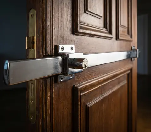 Balkenschloss ABUS PR 2700 montiert an Wiener Altbautür — Schlüsseldienst-Sofort Wien