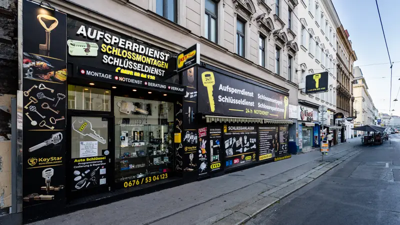Schlüsseldienst-Sofort Schlüsseldienst Geschäftslokal Wien – Wallensteinstraße 3
